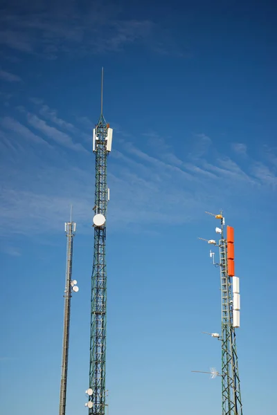 Torri Telecomunicazione Nella Provincia Saragozza Aragona Spagna — Foto Stock