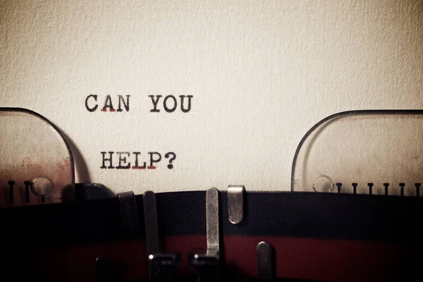 Can You Help Question Phrase Written Typewriter — Stock Photo, Image