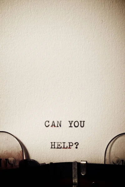 Can You Help Question Phrase Written Typewriter — Stock Photo, Image
