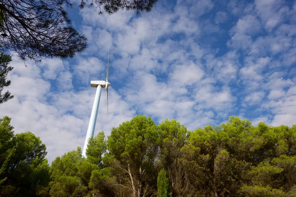 Turbina Eolica Produzione Energia Elettrica Provincia Saragozza Aragona Spagna — Foto Stock