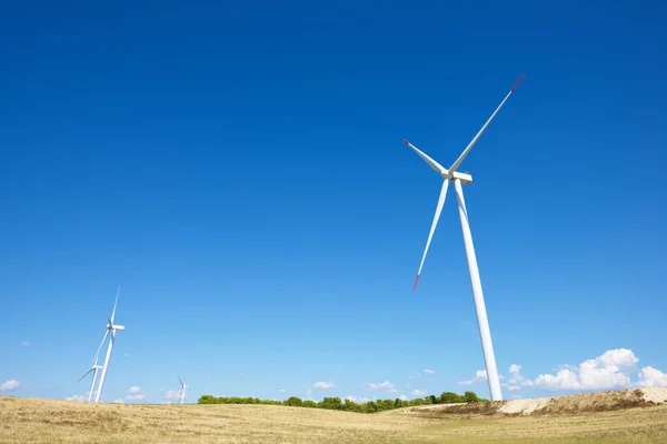 Elektrik Üretimi Için Rüzgar Türbinleri Zaragoza Ili Spanya Aragon — Stok fotoğraf