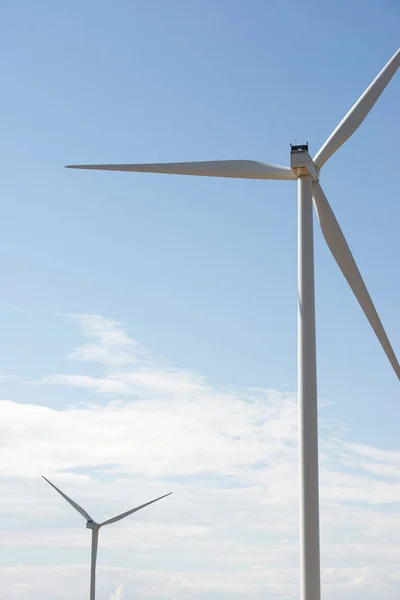 Вітряні Млини Виробництва Електроенергії Провінція Сарагоса Арагон Іспанія — стокове фото