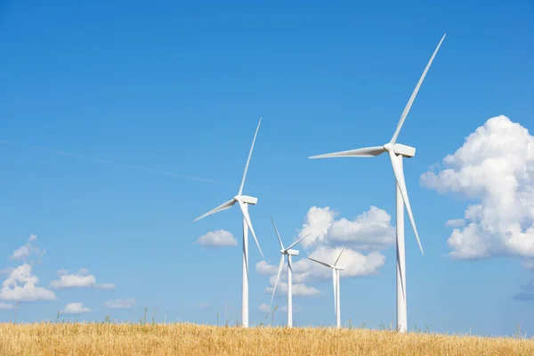 Вітрові Турбіни Виробництва Електроенергії Провінція Сарагоса Арагон Іспанія — стокове фото