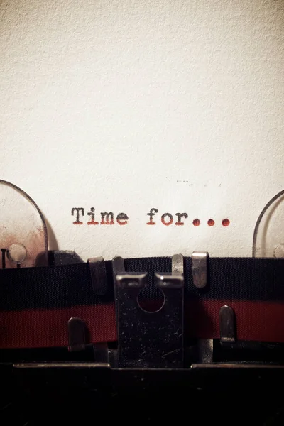 Time Phrase Written Typewriter — Stock Photo, Image