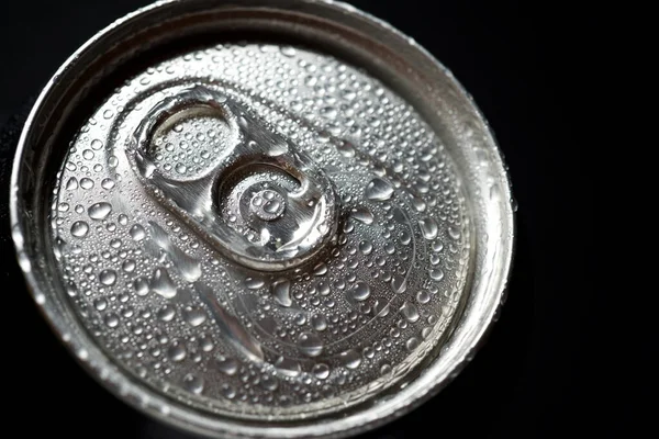 Close Can Soda Table — Stock Photo, Image