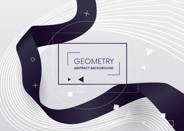 Värikäs geometrinen abstrakti koostumus.Koostumus värillinen 3D geometriset muodot ja nauhat. Elementit suunnittelu web, banneri, esite ja toinen. Juliste malli. Vektori — vektorikuva