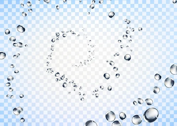 Burbujas de agua abstractas, espiral elevándose sobre un fondo claro . — Archivo Imágenes Vectoriales