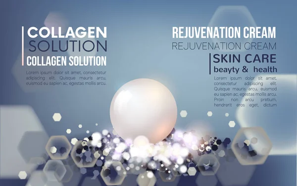 Kollajen solüsyonu, Serum ve Vitamin Arka Plan Kavramı Cilt Bakımı Kozmetik.Regenerate krem.