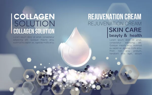 Kollajen solüsyonu, Damla, Serum ve Vitamin Background.Concept Cilt Bakımı Kozmetik.Regenerate krem.