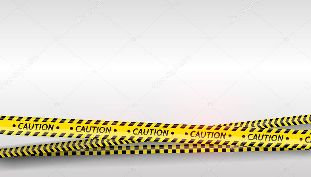 Black and yellow stripes set. Warning tapes. Danger signs. Caution ,Barricade tape, Do not cross, police, scene barrier tape. Vector flat style cartoon illustration