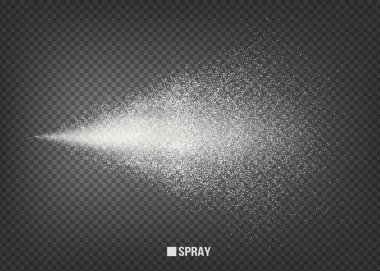 Airy water spray.Mist.Sprayer fog isolated on black transparent background. Airy spray and water hazy mist clean illustration.Vector for your design, advertising, brochures and rest clipart