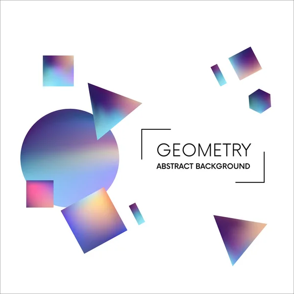 Geometryczne nowoczesne tło. Kolorowy geometryczny abstrakcyjny skład. Miejsce na tekst. Elementy do projektowania www, baner, broszura i inne. — Wektor stockowy