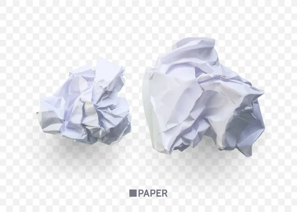 Skrynkliga papper bollen. isolerad på transparent bakgrund. vektor illustration för Businnes Concept, banner, webbplats och andra — Stock vektor
