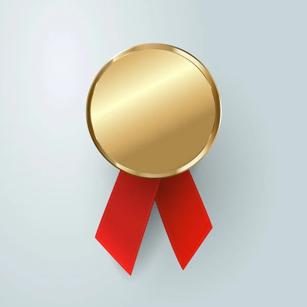 Champion gold medal. winner trophy, golden medal ,sport , first, best , red ribbon ,coin ,prize .