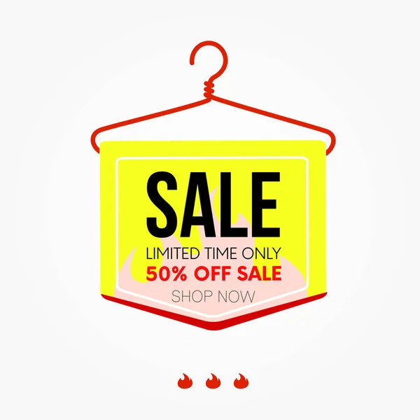 Special offer. Hot Sale Banner. Shoulder, big sale, discount up to off, shop now. — Stock Vector