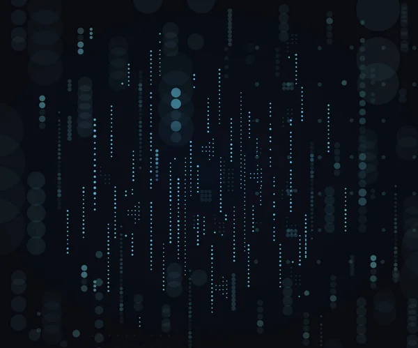 Teknolojik karanlık arka plan vektör illüstrasyon. Matrix.İkili Bilgisayar Kodu.Düşen nokta
