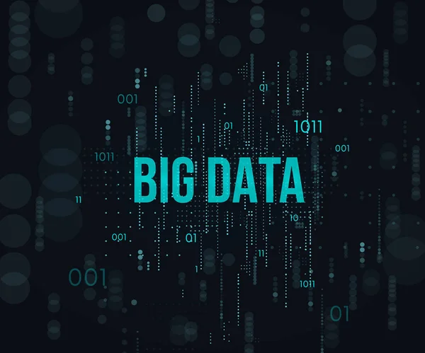 BIG DATA.Stage - это процесс изменения или формирования больших данных. Элемент с точками. Графическое абстрактное фоновое общение. Электронная визуализация данных. Вектор — стоковый вектор