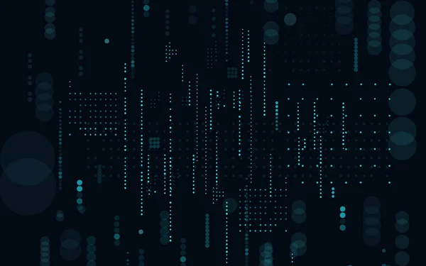 Teknolojik karanlık arka plan vektör illüstrasyon. Matrix.İkili Bilgisayar Kodu.Düşen nokta