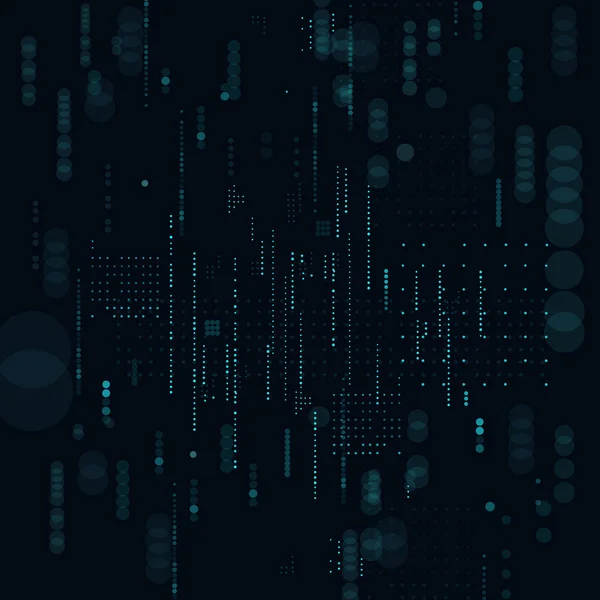 Teknolojik karanlık arka plan vektör illüstrasyon. Matrix.İkili Bilgisayar Kodu.Düşen nokta