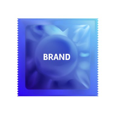 Gerçekçi Boş şablon Ambalaj Folyo ıslak mendil Kese İlaç Veya Prezervatif. Tasarımınızı Alaya Almak İçin Şablon.