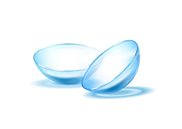 Kontakt lensler şablonu. Şeffaf. kontakt lens bakmak kapatın. tıbbi arka plan. 3d illüstrasyon