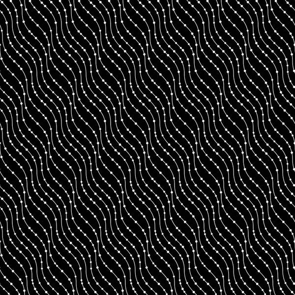 Sömlösa Mönster Vågiga Linjer Och Punkter Geometrisk Bakgrund Vektorillustration Bra — Stock vektor