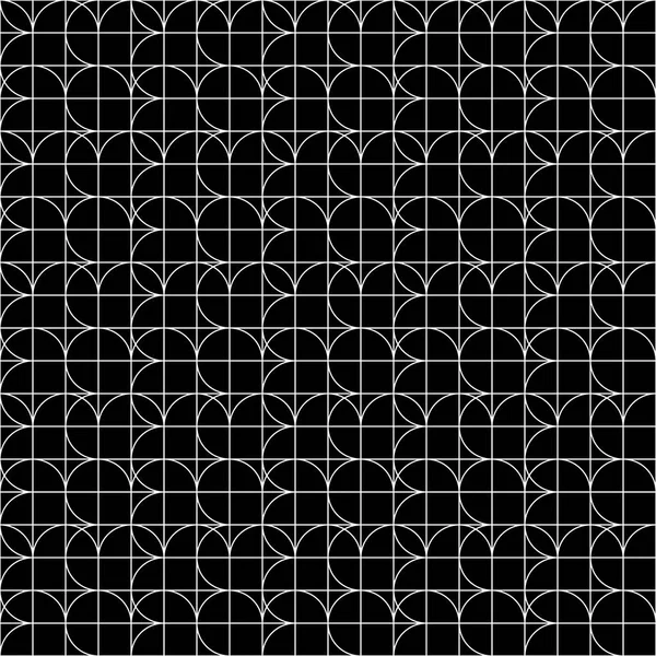 正方形と曲線ラインのシームレスなパターン。異常な格子。Ge ベクターグラフィックス