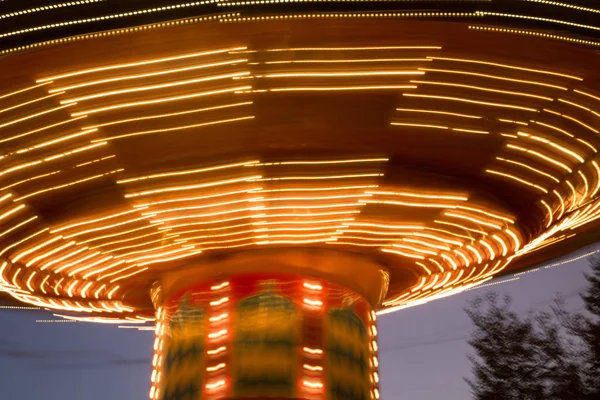 Bright Carousel Night Entertainment Park — Stock Photo, Image