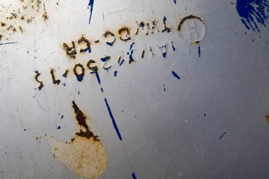 paslı çelik arka plan kopya alanı ile