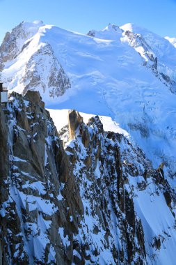 Aiguille Dağı Du Midi, Fransız Alpleri, Fransa.