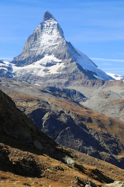 Matterhorn 4478 Пеннинских Альпах Церматта Швейцария — стоковое фото