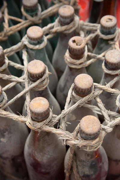 Destruição Garrafas Vinho Vinho Porão Navio Afundado — Fotografia de Stock