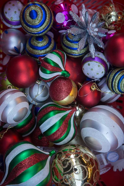Karácsonyi Deco Bálok Karácsonyi Dekoráció — Stock Fotó