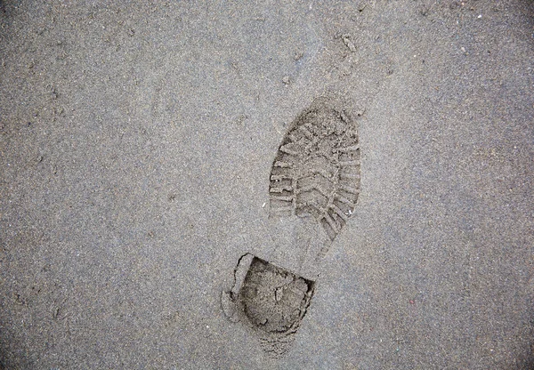 foot print on beach