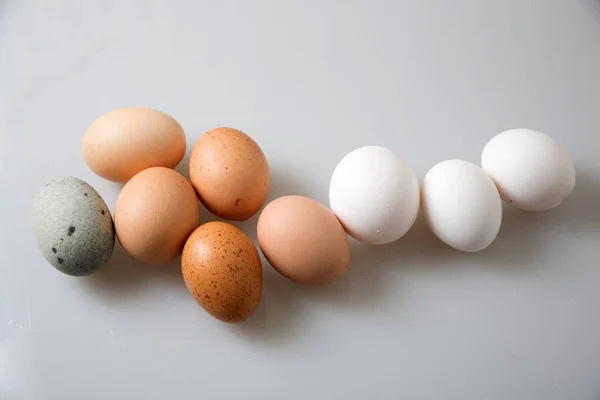 Eier Auf Dem Teller Aus Nächster Nähe — Stockfoto