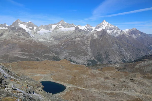 Célèbre Cervin Montagne Sommet Cervino Frontière Suisse Italie — Photo