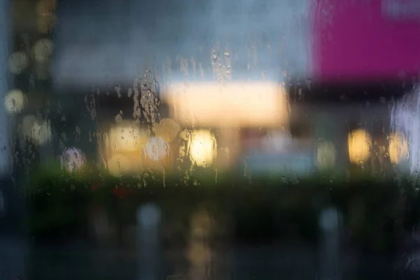 Raindrops Raining Night — Stock Photo, Image