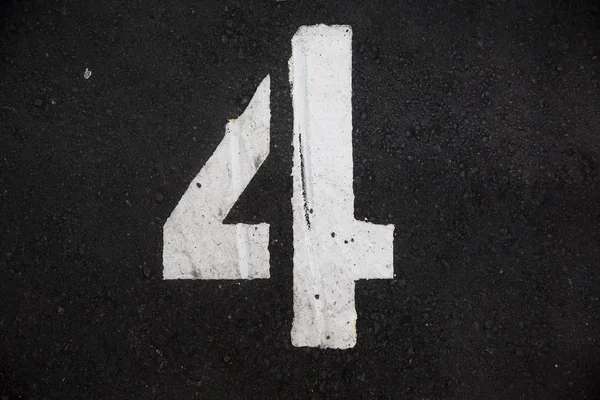 Number Dark Asphalt Road — Stock Photo, Image