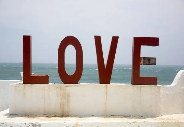 Signo Amor Fondo Del Mar — Foto de Stock