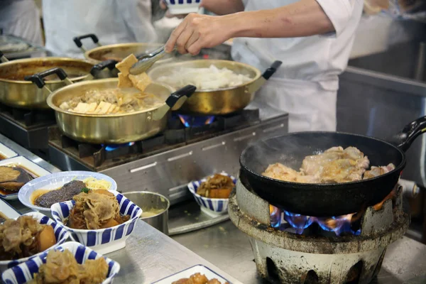 Japansk Mat Kök Scenen — Stockfoto