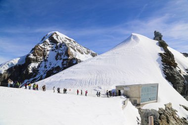 Aletsch Buzulu peyzaj jungfraujoch, Alpler, İsviçre