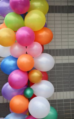 renkli balonlar garland, görünümü kadar yakın