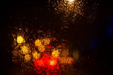 gece ışıkları ve bokeh arka plan