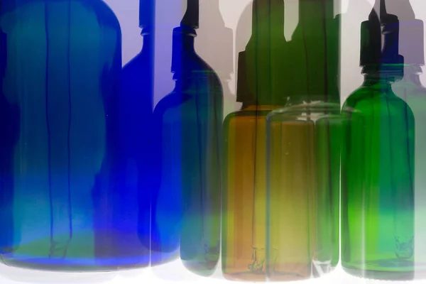 Color Cosméticos Botellas Spa Tratamiento — Foto de Stock