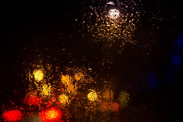 Абстрактный Фон Ночным Освещением Боке — стоковое фото
