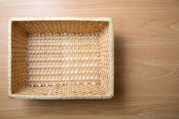 木桌竹盒 — 图库照片