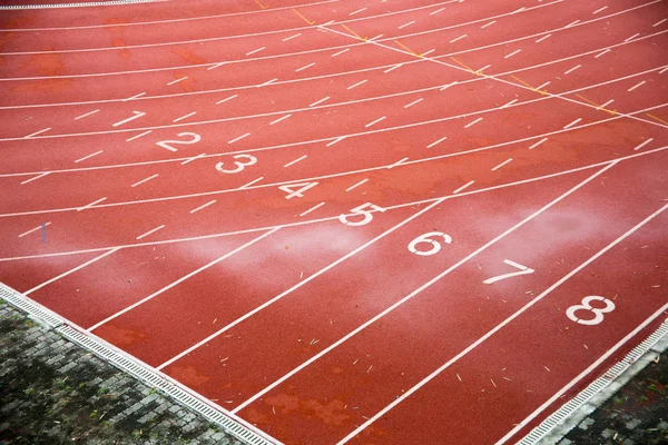 Stadionlaufbahn Leichtathletikbahn — Stockfoto