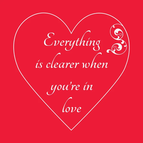 Happy Valentine Day Wenskaart Rode Achtergrond Vector Illustratie — Stockvector