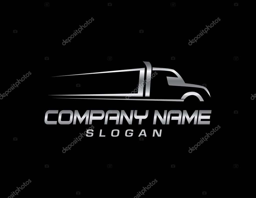 Abstract truck logo design