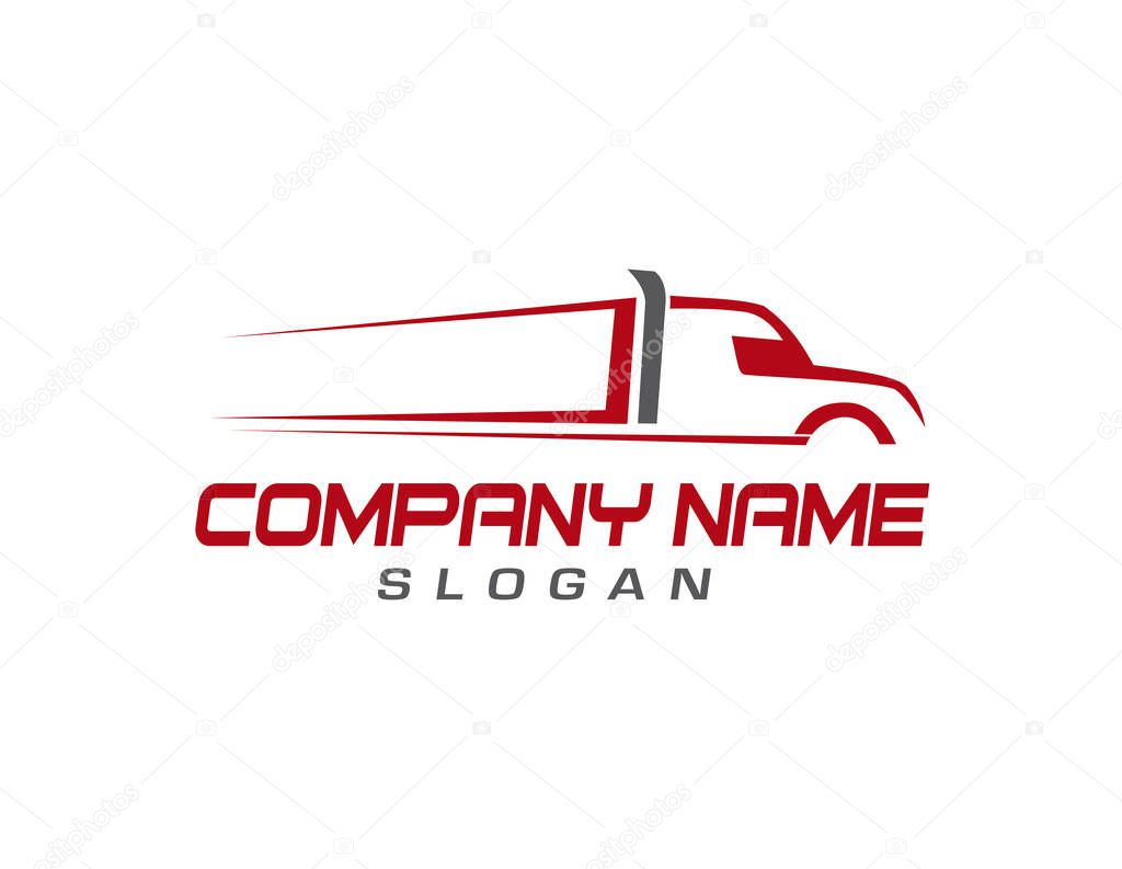 Abstract truck logo design
